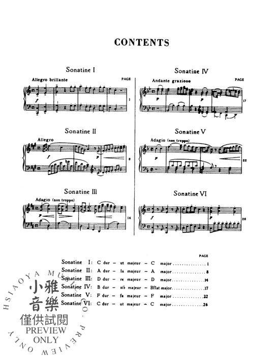 Six Viennese Sonatinas 莫札特 小奏鳴曲 | 小雅音樂 Hsiaoya Music