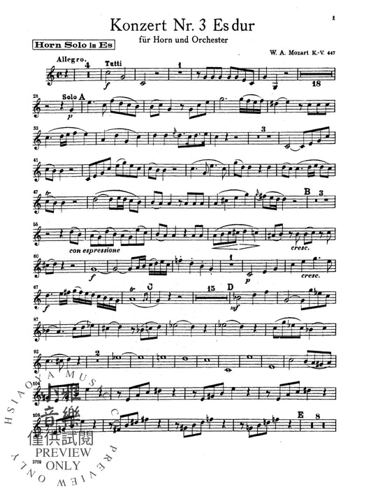 Horn Concerto No. 3 in E-flat Major, K. 447 莫札特 法國號協奏曲 | 小雅音樂 Hsiaoya Music