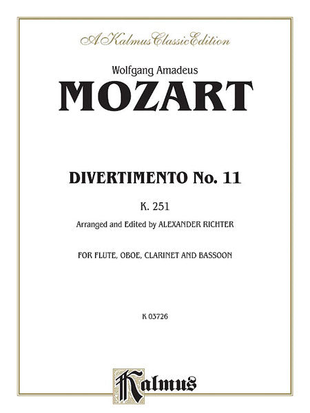 Divertimento No. 11, K. 251 Arranged for Woodwind Quartet 莫札特 嬉遊曲 木管樂器 四重奏 | 小雅音樂 Hsiaoya Music