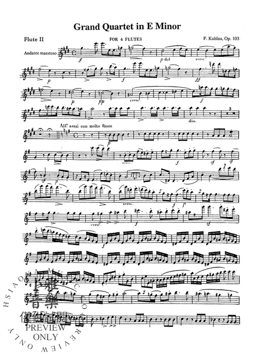 Grand Quartet in E Minor, Opus 103 四重奏 作品 | 小雅音樂 Hsiaoya Music
