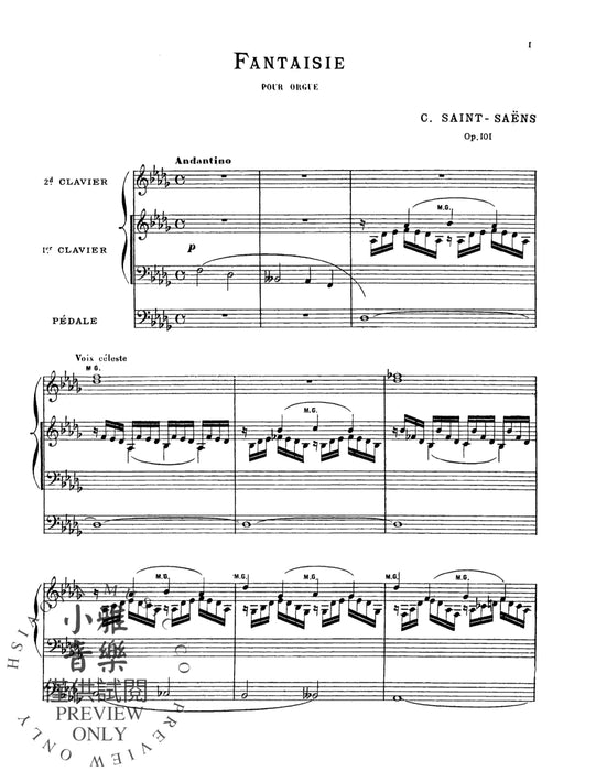 Fantasie for Organ, Opus 101 聖桑斯 幻想曲 管風琴 作品 | 小雅音樂 Hsiaoya Music