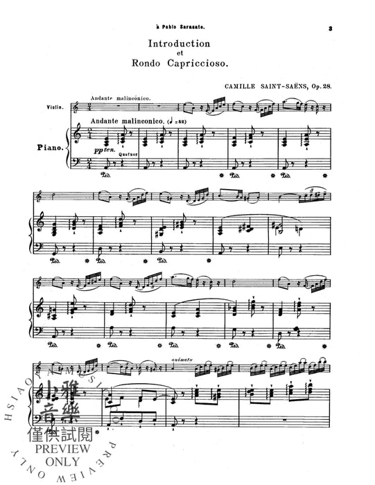 Introduction and Rondo Capriccioso, Opus 28 聖桑斯 導奏隨想輪旋曲作品 | 小雅音樂 Hsiaoya Music