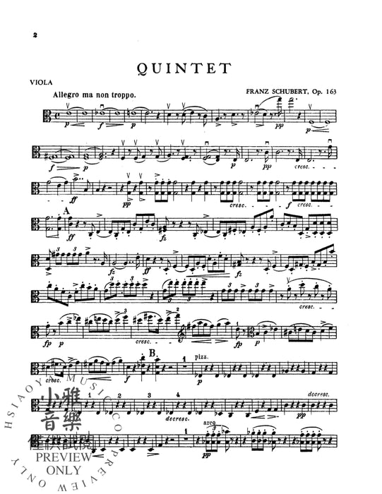 String Quintet in C Major, Opus 163 舒伯特 弦樂五重奏 作品 | 小雅音樂 Hsiaoya Music