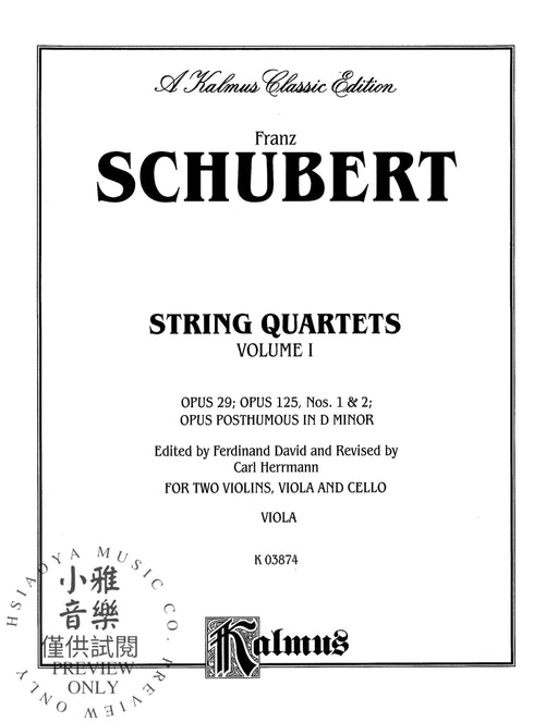 String Quartets, Volume I: Opus 29; Opus 125, Nos. 1 & 2; Opus Posthumous in D Minor 舒伯特 弦樂 四重奏 作品遺著 | 小雅音樂 Hsiaoya Music