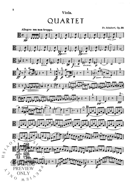 String Quartets, Volume I: Opus 29; Opus 125, Nos. 1 & 2; Opus Posthumous in D Minor 舒伯特 弦樂 四重奏 作品遺著 | 小雅音樂 Hsiaoya Music