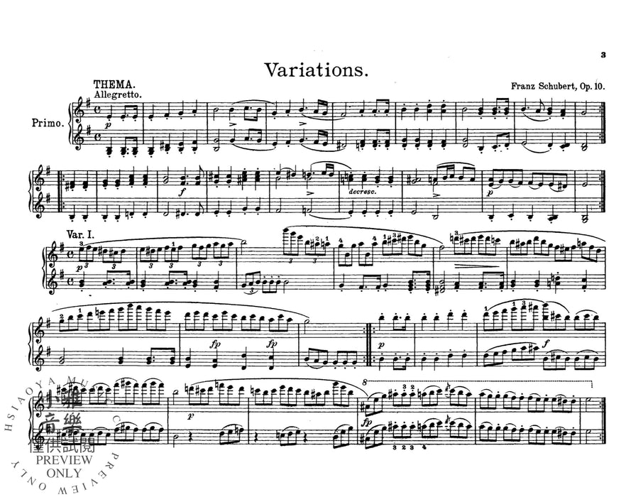 Original Compositions for Four Hands, Volume I 舒伯特 四手聯彈 | 小雅音樂 Hsiaoya Music