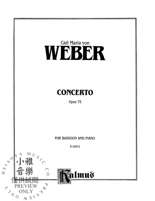 Concerto, Opus 75 in F Major 韋伯卡爾 協奏曲 作品 | 小雅音樂 Hsiaoya Music