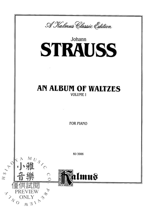 Waltzes, Volume I 史特勞斯,約翰 圓舞曲 | 小雅音樂 Hsiaoya Music