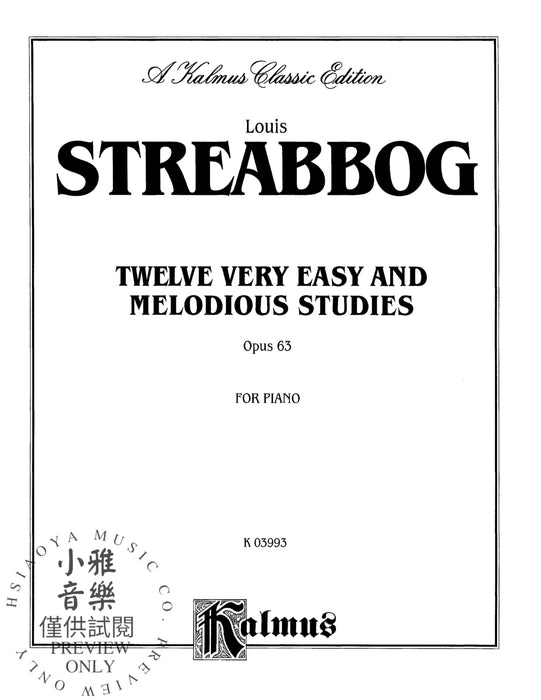 Twelve Very Easy and Melodious Studies, Opus 63 作品 | 小雅音樂 Hsiaoya Music