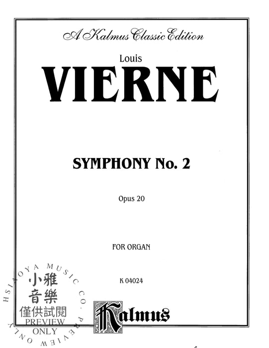 Symphony No. 2, Opus 20 交響曲 作品 | 小雅音樂 Hsiaoya Music