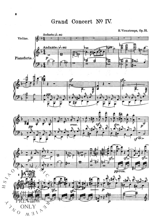 Violin Concerto No. 4, Opus 31 維歐當 小提琴 協奏曲 作品 | 小雅音樂 Hsiaoya Music