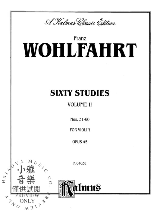 Sixty Studies, Opus 45, Volume II (Nos. 31-60) 作品 | 小雅音樂 Hsiaoya Music