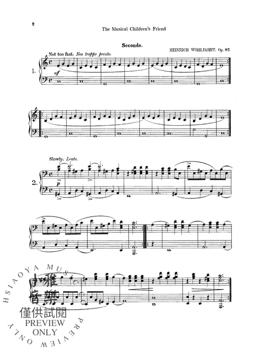 Easy Four Hand Pieces for Children, Opus 87 四手聯彈小品 作品 | 小雅音樂 Hsiaoya Music