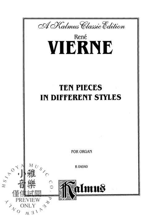 Ten Pieces in Different Styles for Organ (1st Suite) 小品 管風琴 組曲 | 小雅音樂 Hsiaoya Music