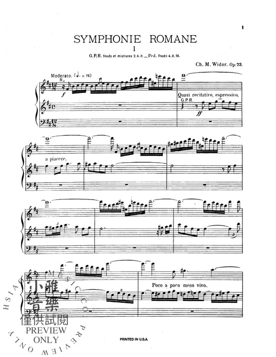 Symphonie Romaine, Opus 73 維多 作品 | 小雅音樂 Hsiaoya Music