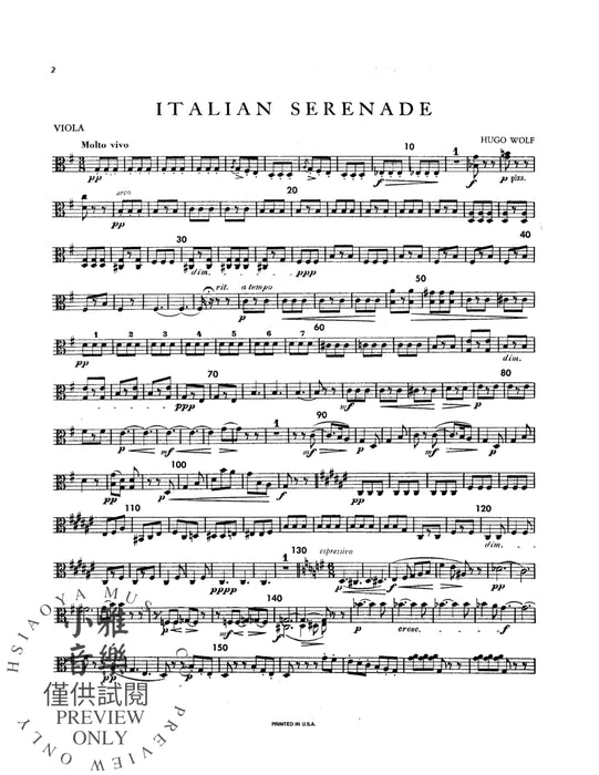 Italian Serenade 沃爾夫,胡果 義大利小夜曲 | 小雅音樂 Hsiaoya Music