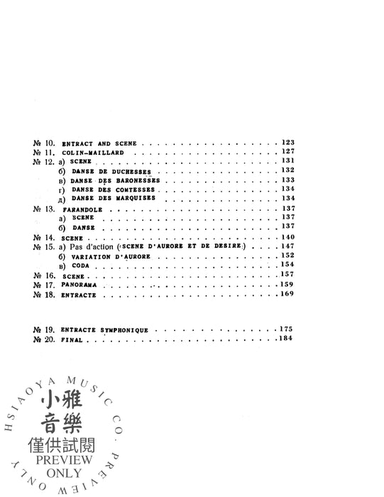 The Sleeping Beauty, Opus 66 (Complete) A Ballet in a Prologue and Three Acts 柴科夫斯基,彼得 睡美人作品 芭蕾 開場白 | 小雅音樂 Hsiaoya Music