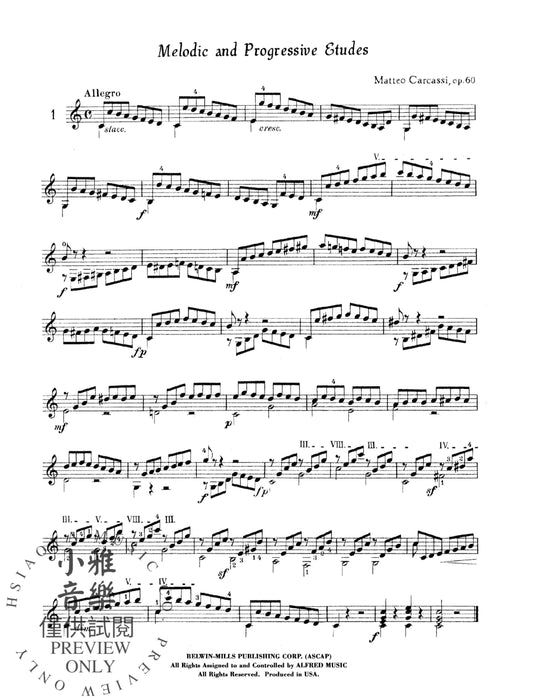 Melodic and Progressive Etudes, Opus 60 練習曲 作品 | 小雅音樂 Hsiaoya Music