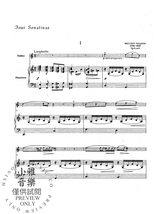 Four Sonatinas, Opus 2 Nos. 2, 4, 6, 10 帕格尼尼 小奏鳴曲 作品 | 小雅音樂 Hsiaoya Music