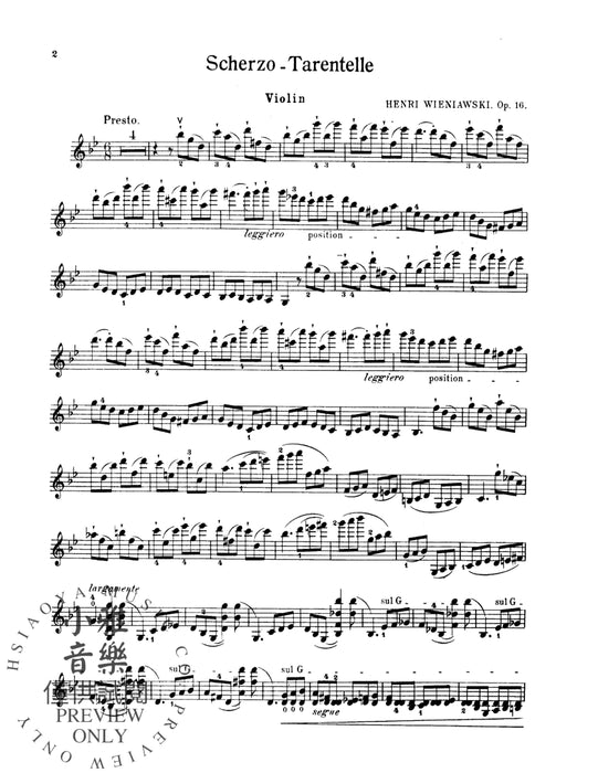 Scherzo Tarantelle, Opus 16 詼諧曲 作品 | 小雅音樂 Hsiaoya Music