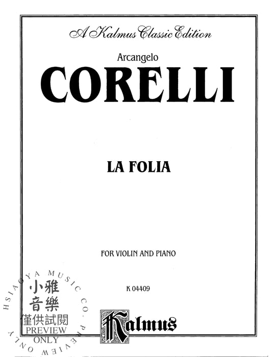 La Folia 柯雷里阿爾坎傑羅 | 小雅音樂 Hsiaoya Music