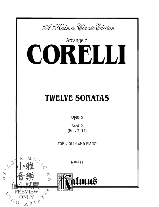 Twelve Sonatas, Opus 5, Volume II 柯雷里阿爾坎傑羅 奏鳴曲 作品 | 小雅音樂 Hsiaoya Music