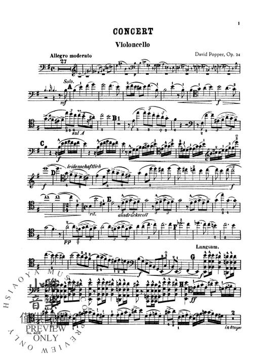 Cello Concerto in E Minor, Opus 24 波珀爾 大提琴 協奏曲 作品 | 小雅音樂 Hsiaoya Music