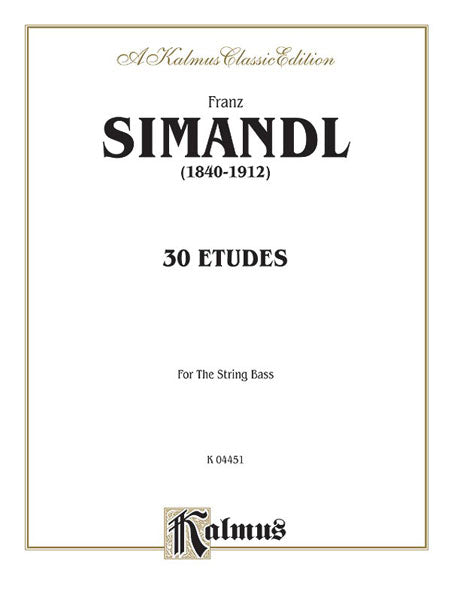 Thirty Etudes for String Bass 練習曲 弦樂 | 小雅音樂 Hsiaoya Music
