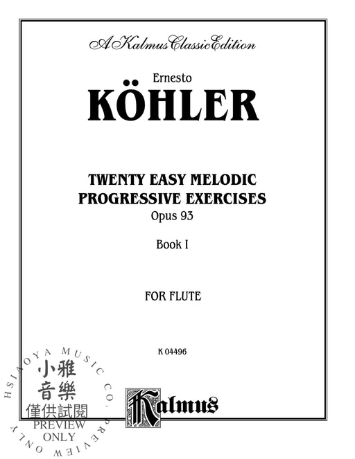 Twenty Easy Melodic Progressive Exercises, Opus 93, Book I 練習曲 作品 | 小雅音樂 Hsiaoya Music