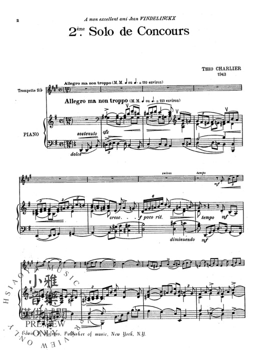 Second Solo de Concours 競賽獨奏曲 | 小雅音樂 Hsiaoya Music