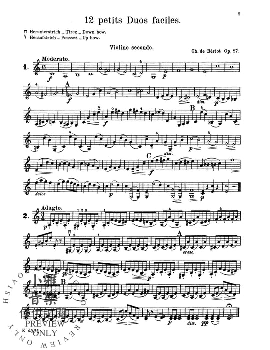 Twelve Short Easy Duets, Opus 87 二重奏 作品 | 小雅音樂 Hsiaoya Music