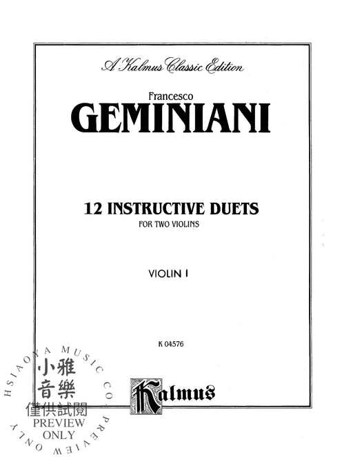 Twelve Instructive Duets 傑米尼亞尼 二重奏 | 小雅音樂 Hsiaoya Music