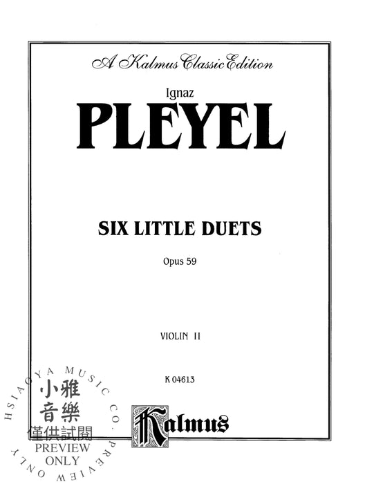Six Little Duets, Opus 59 普雷耶爾 二重奏 作品 | 小雅音樂 Hsiaoya Music