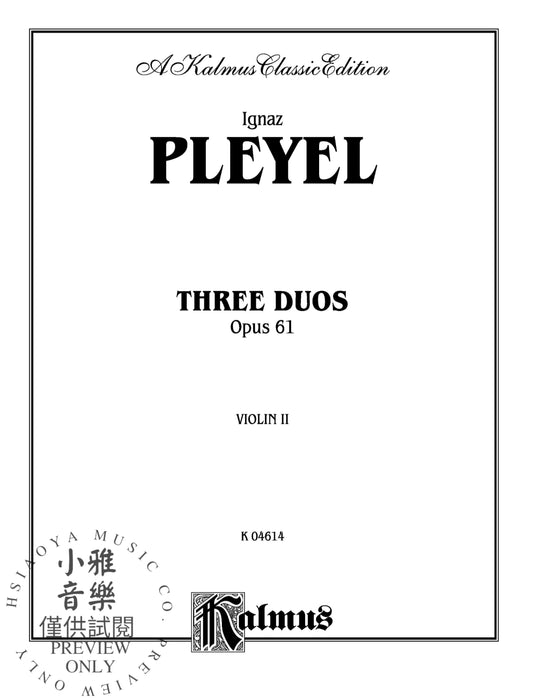 Three Duos, Opus 61 普雷耶爾 二重奏 作品 | 小雅音樂 Hsiaoya Music