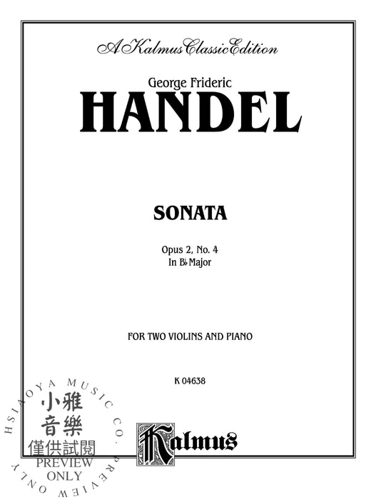 Sonata in B-flat Major, Opus 2, No. 11 韓德爾 奏鳴曲 作品 | 小雅音樂 Hsiaoya Music