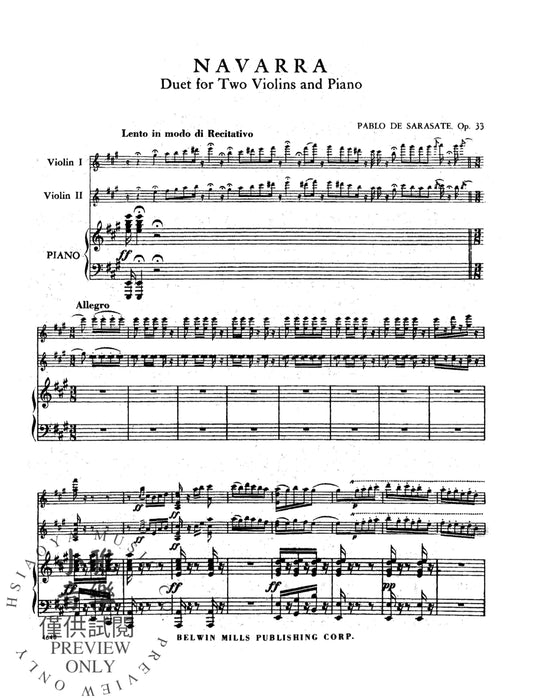 Navarra, Opus 33 作品 | 小雅音樂 Hsiaoya Music