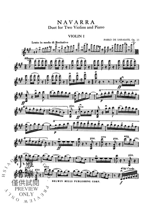 Navarra, Opus 33 作品 | 小雅音樂 Hsiaoya Music