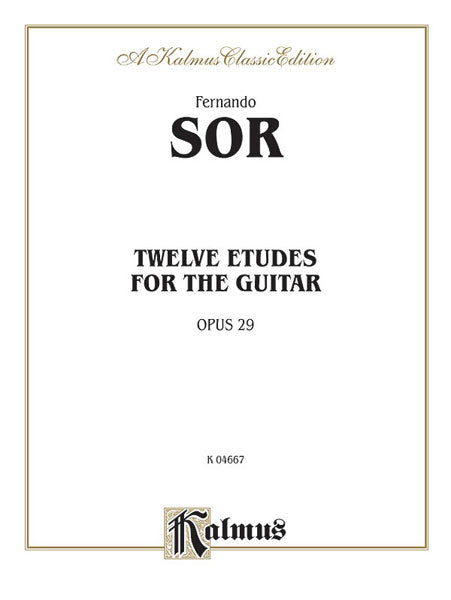 Twelve Etudes for the Guitar, Opus 29 練習曲 吉他 作品 | 小雅音樂 Hsiaoya Music