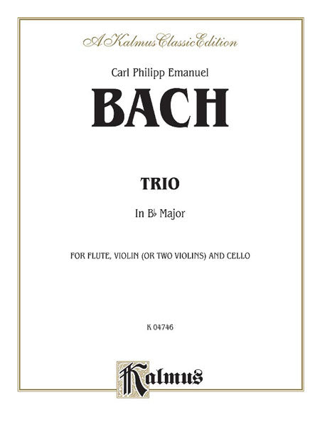 Trio in B-flat for Two Violins 巴赫卡爾‧菲利普‧艾曼紐 三重奏 小提琴 | 小雅音樂 Hsiaoya Music