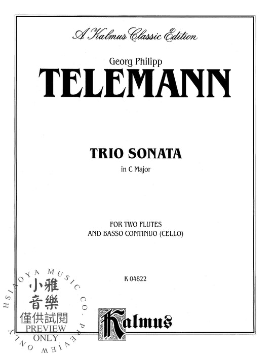 Trio Sonata in C Major For Two Flutes and Basso Continuo (Cello) 泰勒曼 三重奏鳴曲 長笛 大提琴 | 小雅音樂 Hsiaoya Music