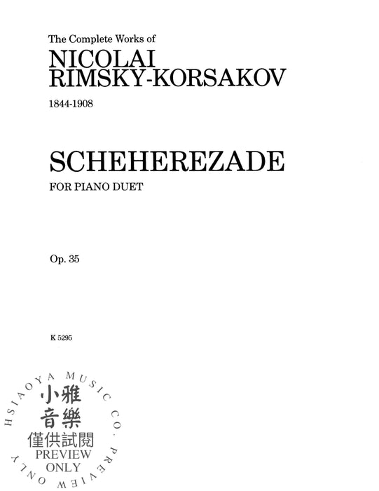Scheherazade, Opus 35 作品 | 小雅音樂 Hsiaoya Music
