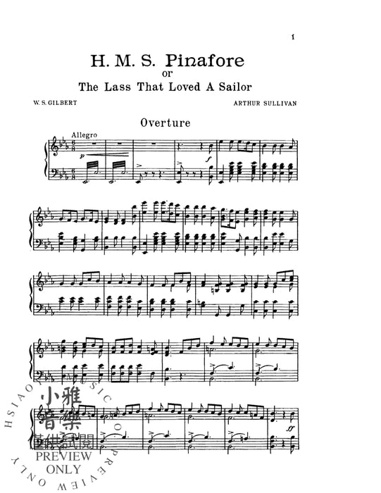 H.M.S. Pinafore, An Operetta in Two Acts For Solo, Chorus and Orchestra with English Text (Vocal Score) 獨奏 合唱 管弦樂團 聲樂總譜 | 小雅音樂 Hsiaoya Music