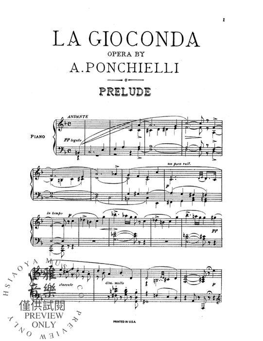 La Gioconda 龐吉耶利 喬空達 | 小雅音樂 Hsiaoya Music