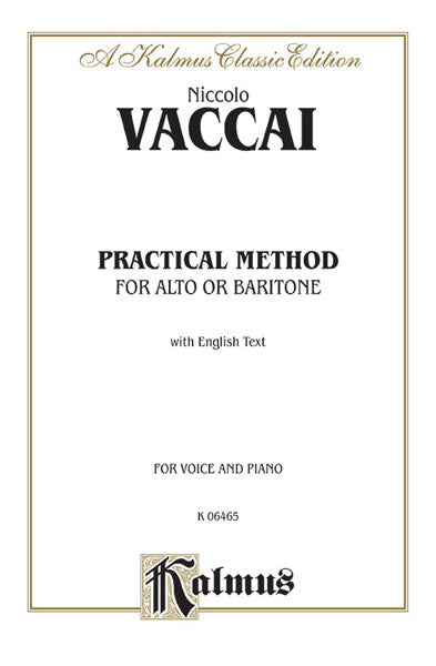 Practical Vocal Method for Alto or Baritone (Low Voice) Vocal Score and Piano Accompaniment with English and Italian Text 中音 聲樂總譜 鋼琴 伴奏 | 小雅音樂 Hsiaoya Music