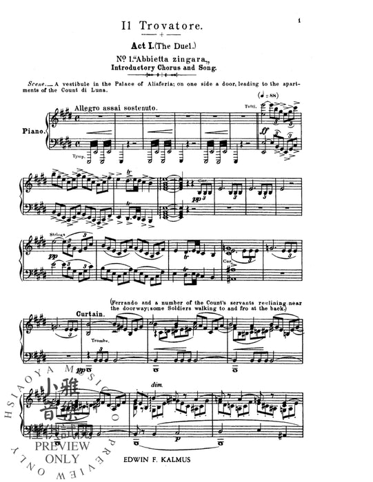 Il Trovatore 威爾第,朱塞佩 遊唱詩人 | 小雅音樂 Hsiaoya Music