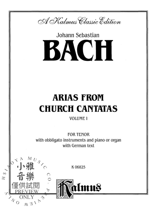 Arias from Church Cantatas, Volume I (12 Arias) For Tenor, Obbligato Instruments and Piano or Organ with German Text 巴赫約翰‧瑟巴斯提安 詠唱調 清唱劇 詠唱調 鋼琴 管風琴 | 小雅音樂 Hsiaoya Music