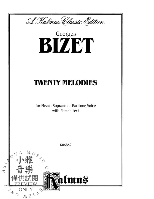 Twenty Melodies For Mezzo-Soprano or Baritone Voice with French Text 比才 次女高音 | 小雅音樂 Hsiaoya Music