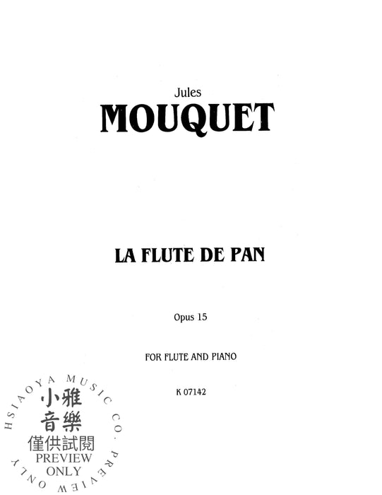 La Flute de Pan, Opus 15 長笛 作品 | 小雅音樂 Hsiaoya Music