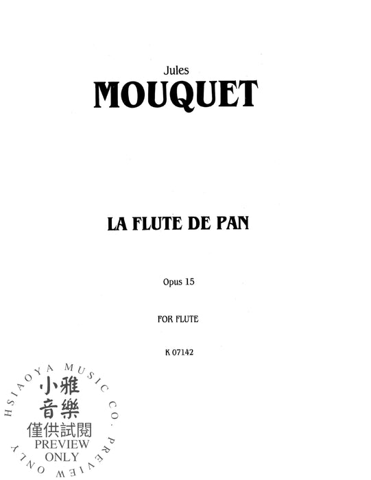 La Flute de Pan, Opus 15 長笛 作品 | 小雅音樂 Hsiaoya Music