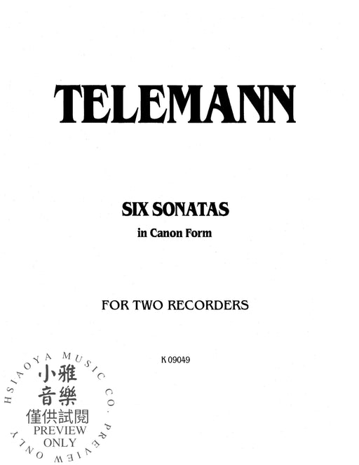 Six Sonatas in Canon Form 泰勒曼 奏鳴曲 卡農曲 | 小雅音樂 Hsiaoya Music